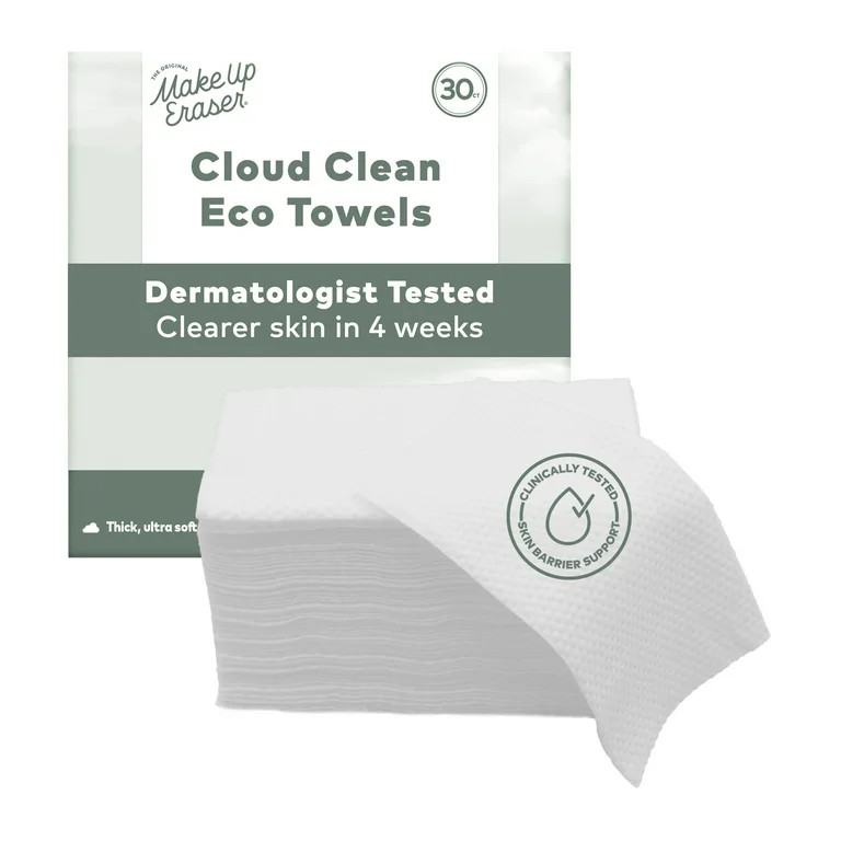 The Original MakeUp Eraser Cloud Clean Eco Towels XL - 30 Count Dermatologist Tested Wipes - Walm... | Walmart (US)