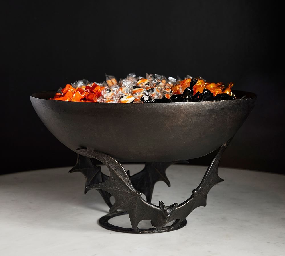 Trick or Treat Bat Metal Candy Bowl | Pottery Barn (US)