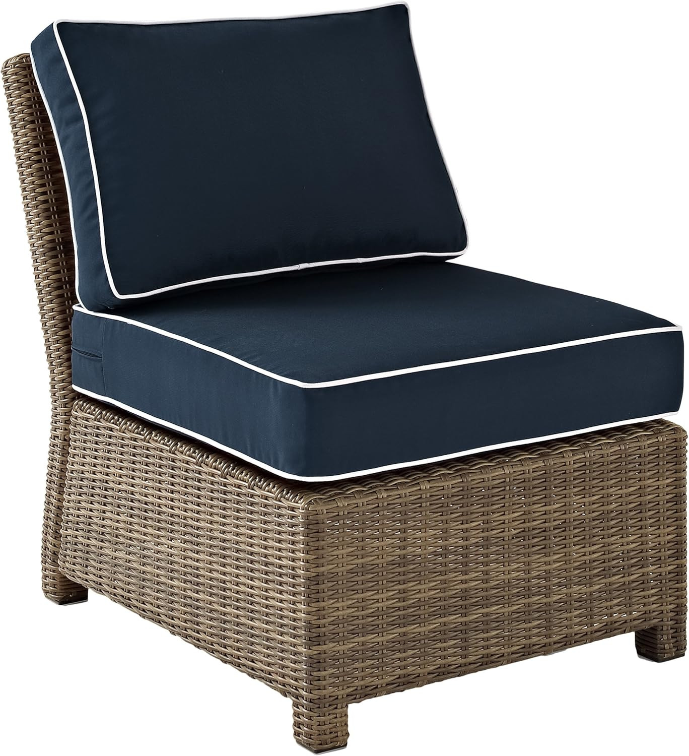 Crosley Furniture Bradenton Armless Outdoor Sectional Chair, Wicker Patio Chairs for Porch, Deck,... | Amazon (US)