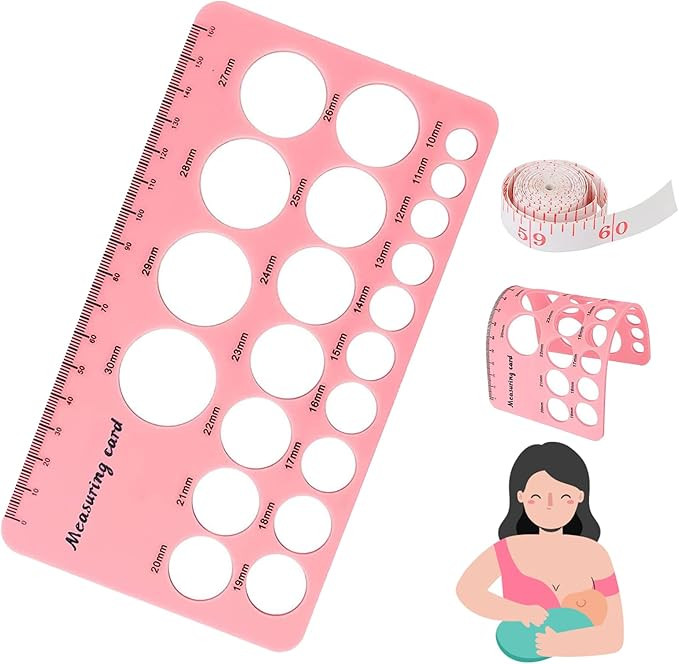 Nipple Ruler for Flange Sizing, Nipple Measurement Tool for Flanges, Silicone and Soft Nipple Fla... | Amazon (US)