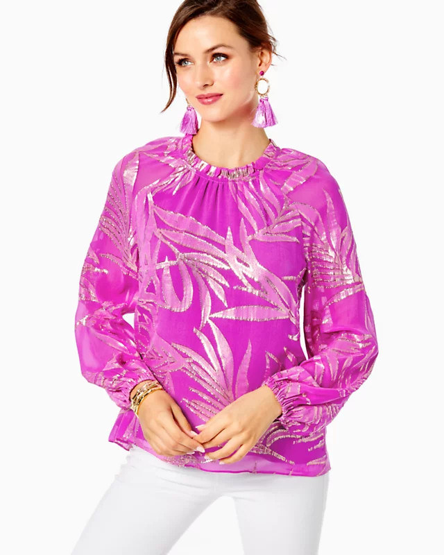 Caline Silk Top | Lilly Pulitzer | Lilly Pulitzer