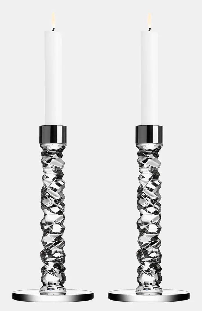 Orrefors Carat Set of 2 Crystal Candlesticks | Nordstrom | Nordstrom