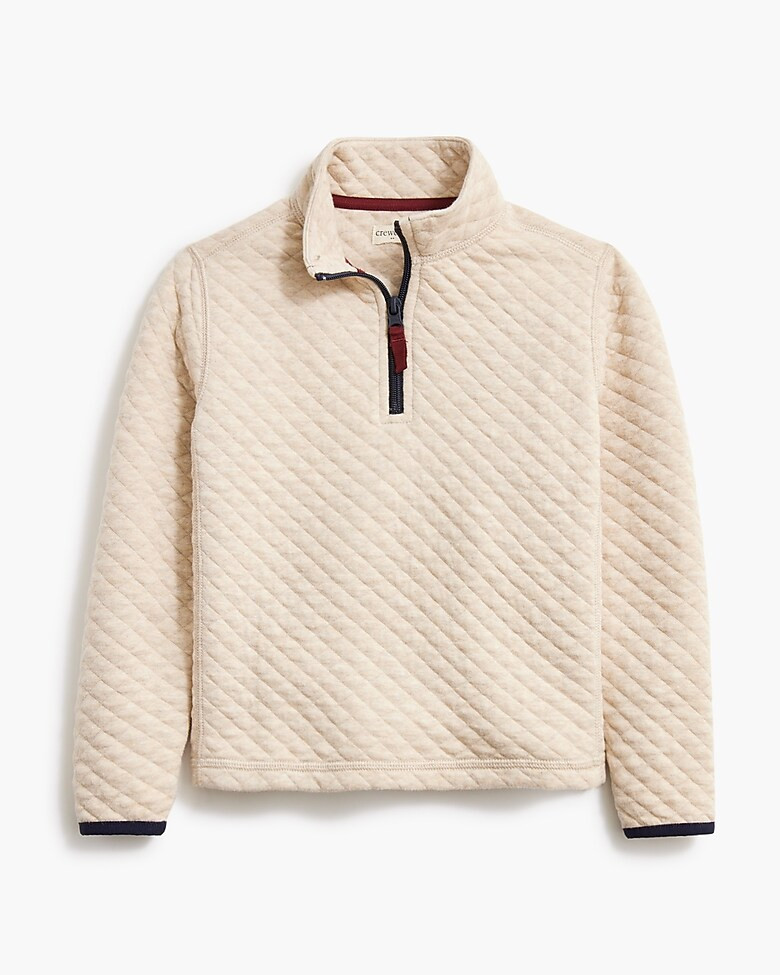 Boys' diamond-quilted half-zip | J.Crew Factory
