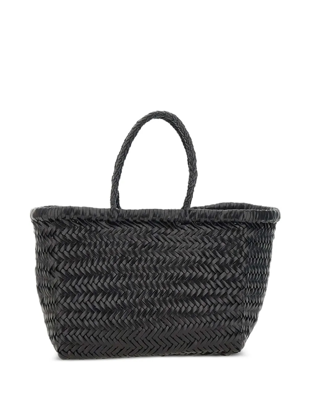 DRAGON DIFFUSION small Triple Jump woven leather tote bag - Black | Farfetch Global