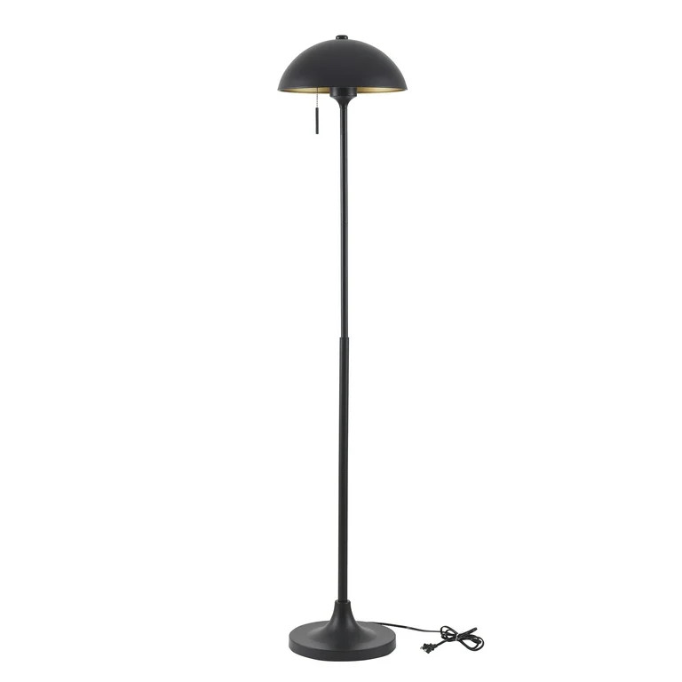 Better Homes & Gardens 62" Modern Dome Adult Floor Lamp, Black - Walmart.com | Walmart (US)