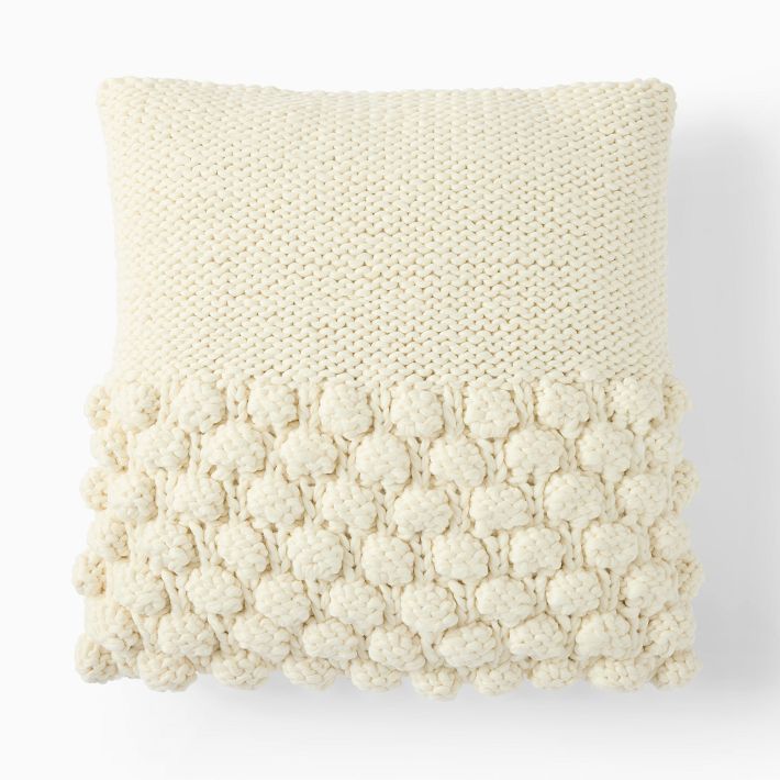 Chunky Bobble Knit Pillow Cover | West Elm (US)