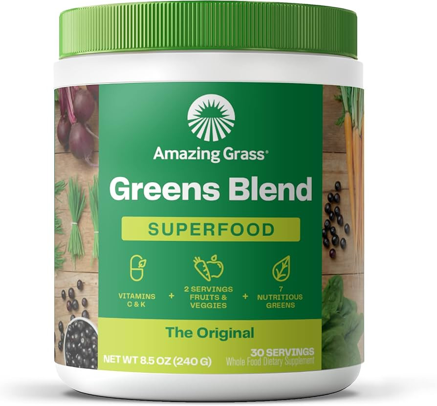 Amazing Grass Greens Superfood Powder: Greens Powder with Digestive Enzymes & Probiotics, Organic... | Amazon (US)