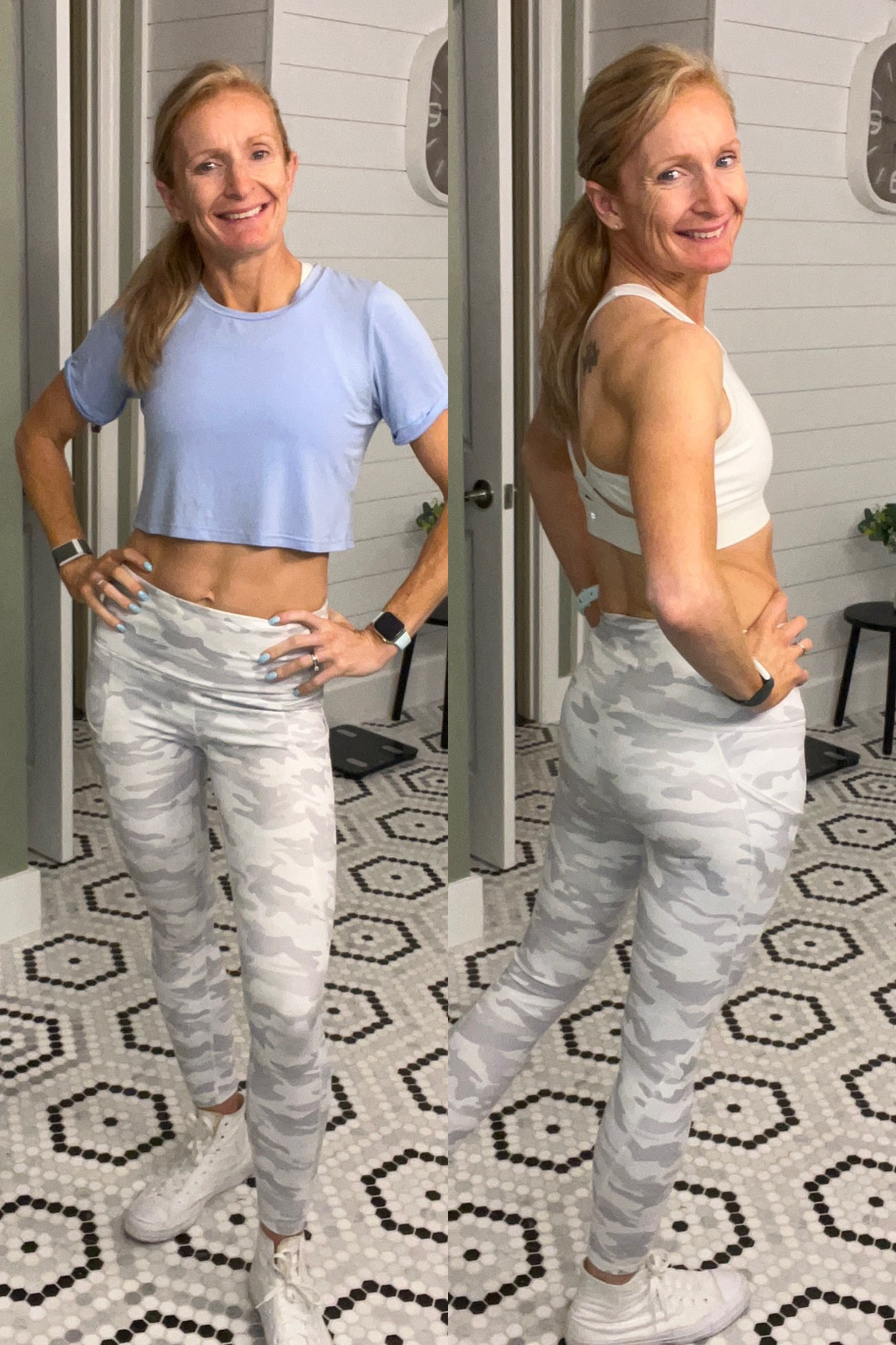 Resistance day means I can wear white camo leggings. Both the leggings and the cropped shirt are Amazon finds. #workout #amazon #amazonfinds #gym #gymclothes #leggings #converse #sportsbra #fabletics

#LTKfitness #LTKfindsunder50 #LTKover40
