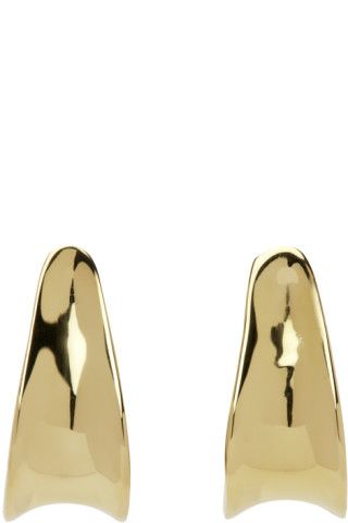 Tanner Fletcher - Gold Curved Earrings | SSENSE
