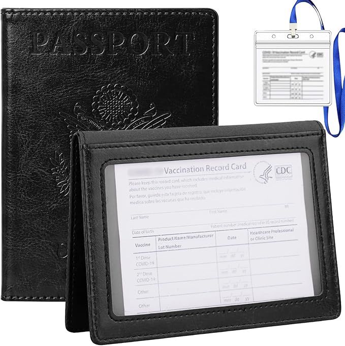 TIGARI Passport Holder Passport Wallet, Passport and Vaccine Card Holder Combo, Slim Travel Acces... | Amazon (US)