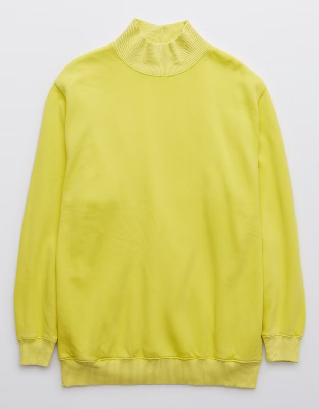 Aerie The Sweat Everyday Cozy Mock Neck Sweatshirt | American Eagle Outfitters (US & CA)