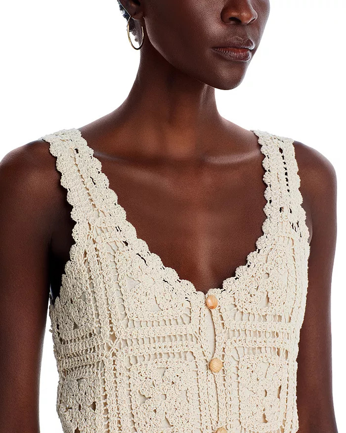Crochet Button Front Tank Top - 100% Exclusive | Bloomingdale's (US)