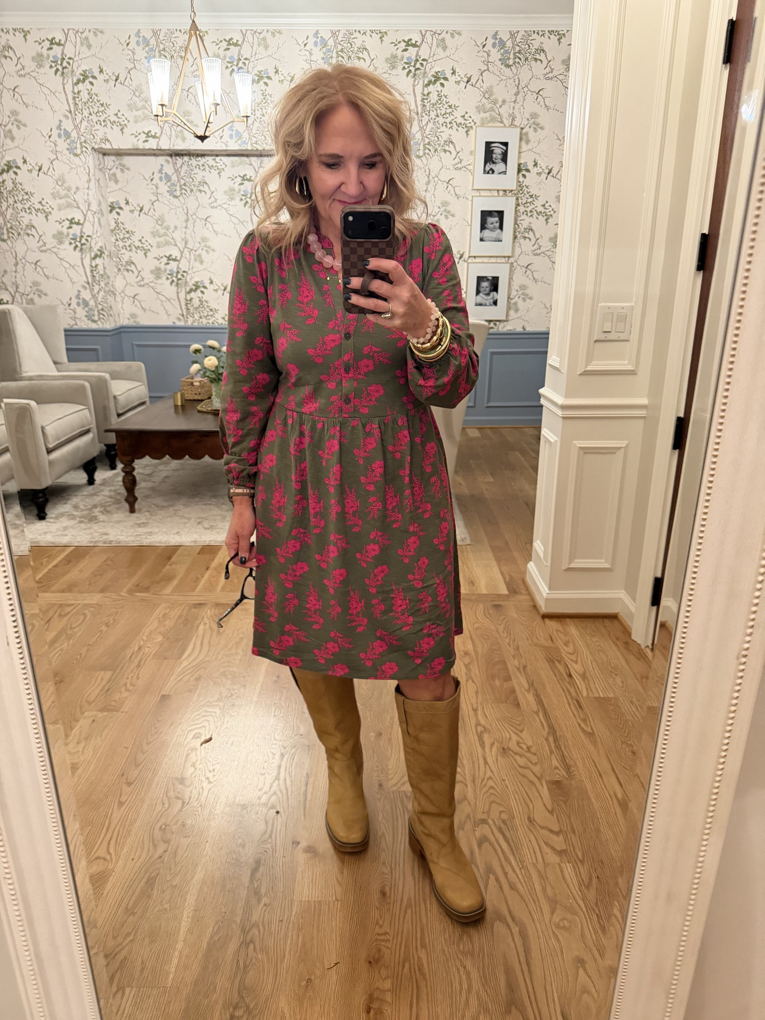 Jersey knit dress from Boden size 10 regular length. Also comes in tall if you want a little more length. 

Frye boots are a favorite especially with dresses. 

Galentines day favorite things party  

#LTKOver40 #LTKSeasonal #LTKValentine