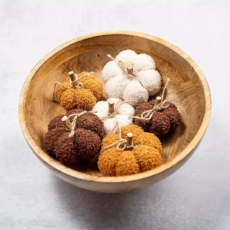 Sherpa Pumpkin Bowl Filler | Kirkland's Home