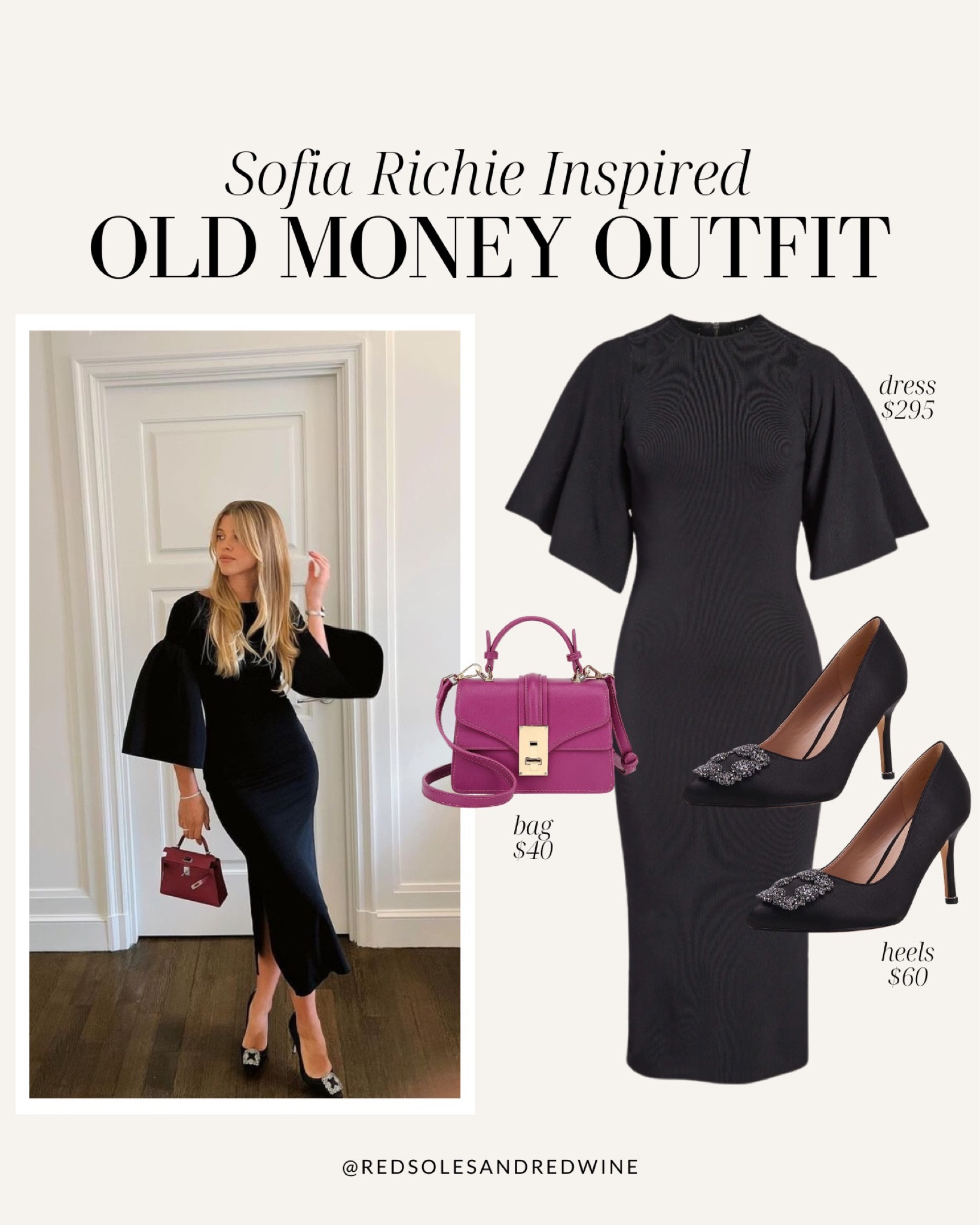 Sofia Richie inspired outfit, old money trend, summer outfit, black dress, manolo blahnik similar heels 

#LTKshoecrush #LTKstyletip