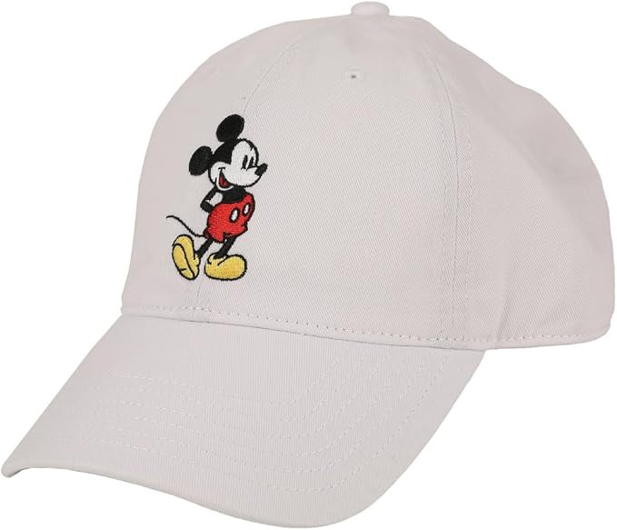 Amazon.com: Disney Mickey Mouse Character Art White Unstructured Baseball Cap : Clothing, Shoes &... | Amazon (US)
