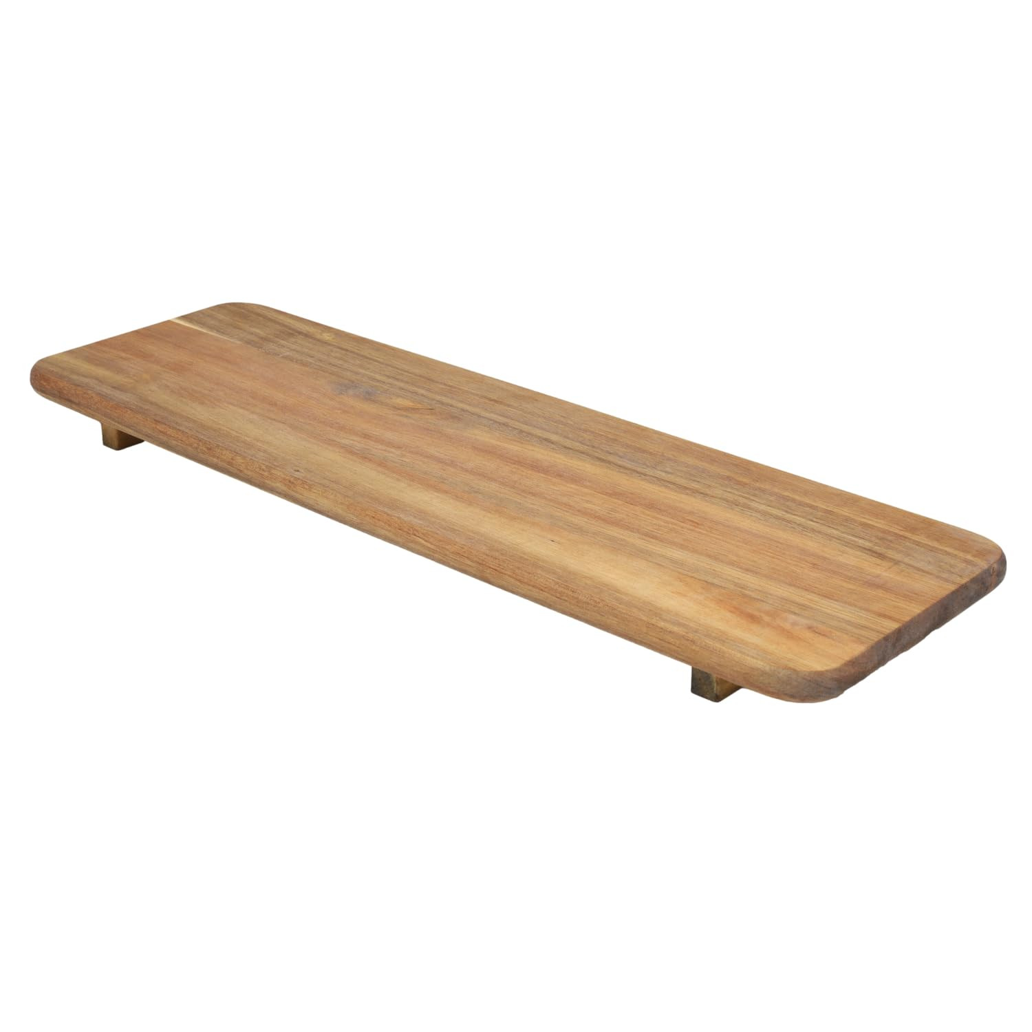 Acacia Wood Serving Platter with Stand, Rectangular Wooden Serving Tray for Fruit Cheese Snacks A... | Amazon (UK)
