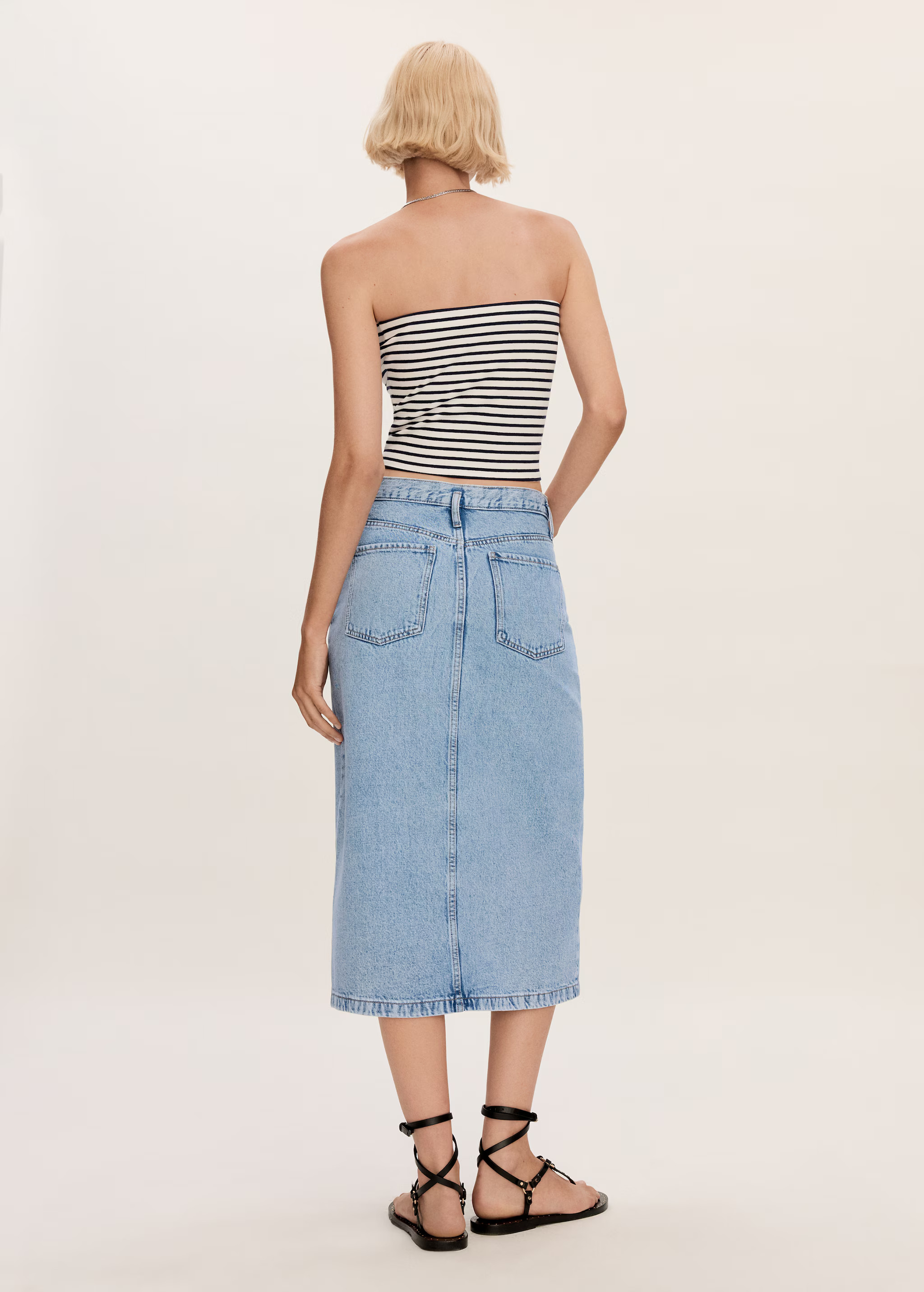 Slit denim skirt - Women | MANGO Canada | Mango Canada