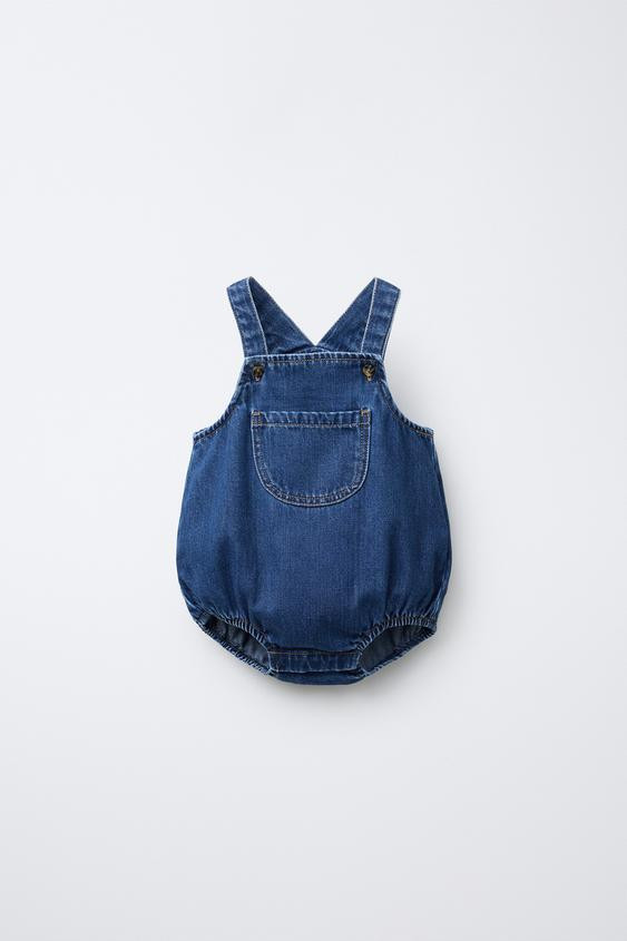SOFT DENIM ROMPER | Zara US