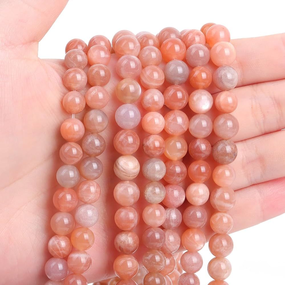 VIVANILLA 85pcs 4mm Natural Gemstone Beads, 15.5" Healing Power Energy Stone Beads for Jewelry Ma... | Amazon (US)
