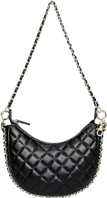 Rivet Shoulder Bag for Women Satchel Handbags Crocodile Effect Purse Crossbody Bags With Zipped P... | Amazon (US)