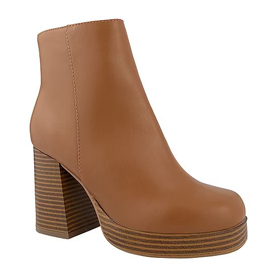 new!Sugar Womens Warrant Block Heel Booties | JCPenney