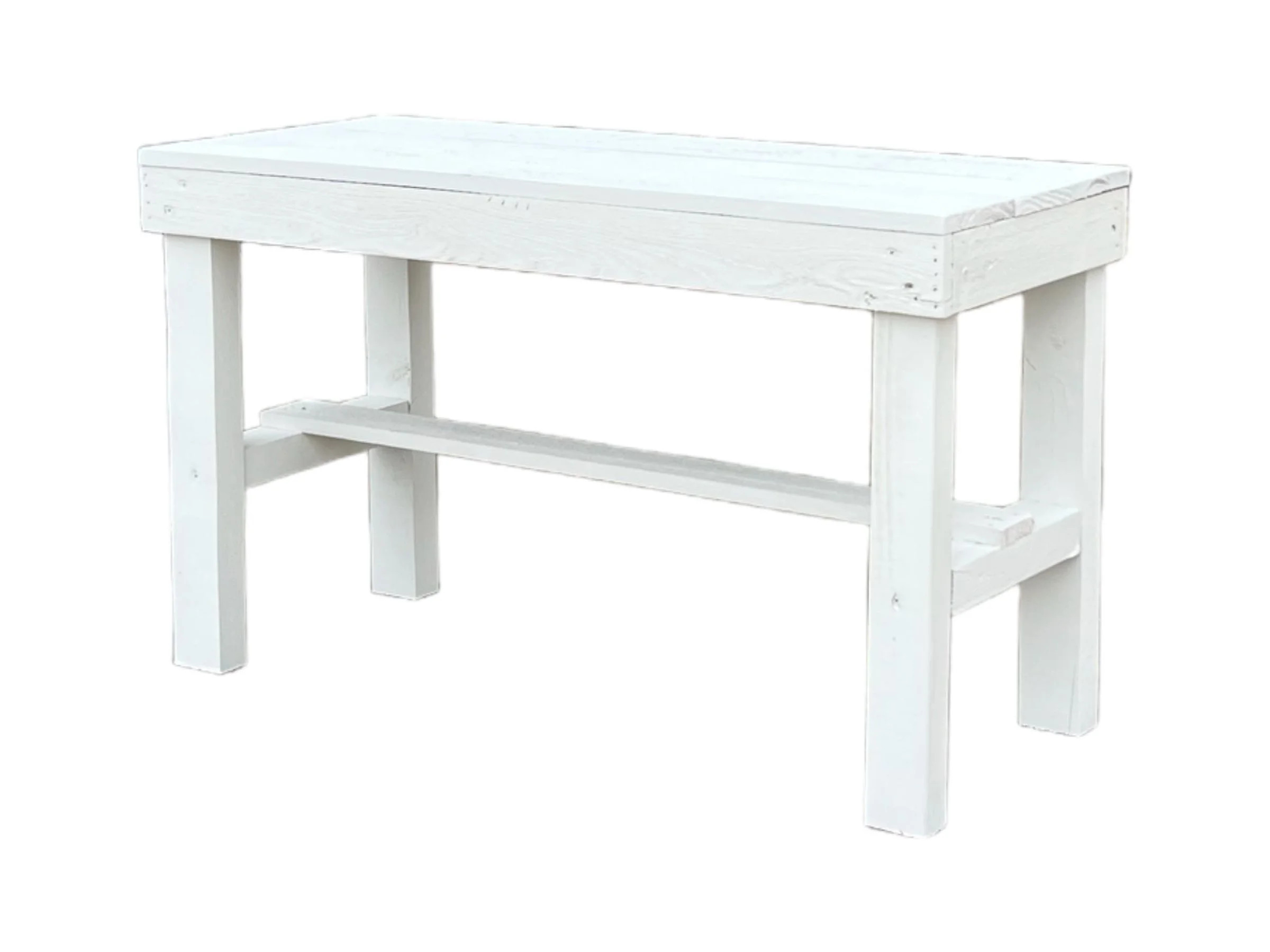 Woven Paths Rustic Wood Entryway Bench, Fully Assembled Handmade Real Wood, 19.5" H x 33.5" W, Wh... | Walmart (US)