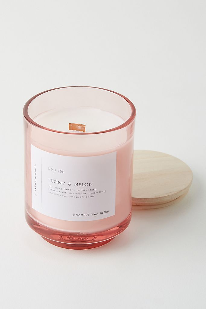 Gemma Wood Wick Glass Candle | Anthropologie (US)