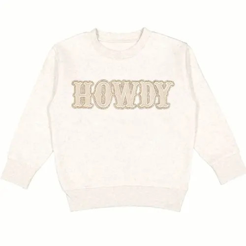 Sweet Wink Howdy Patch Sweatshirt in Natural at Nordstrom, Size 18-24M | Nordstrom