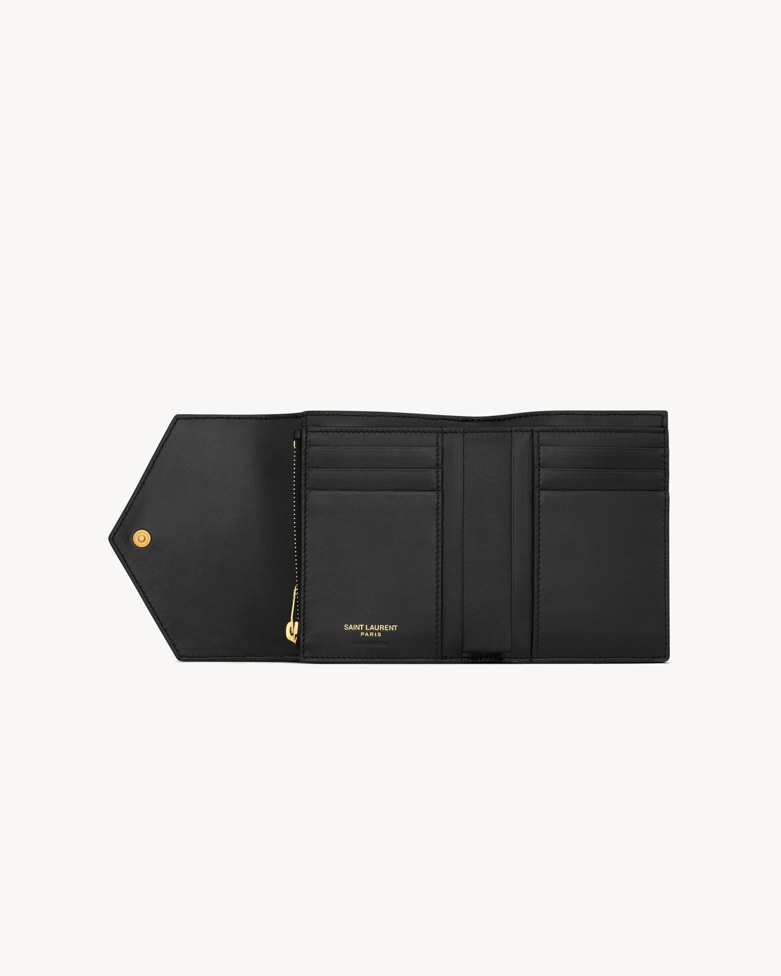 cassandre matelassé compact tri fold wallet in quilted lambskin | Saint Laurent Inc. (Global)