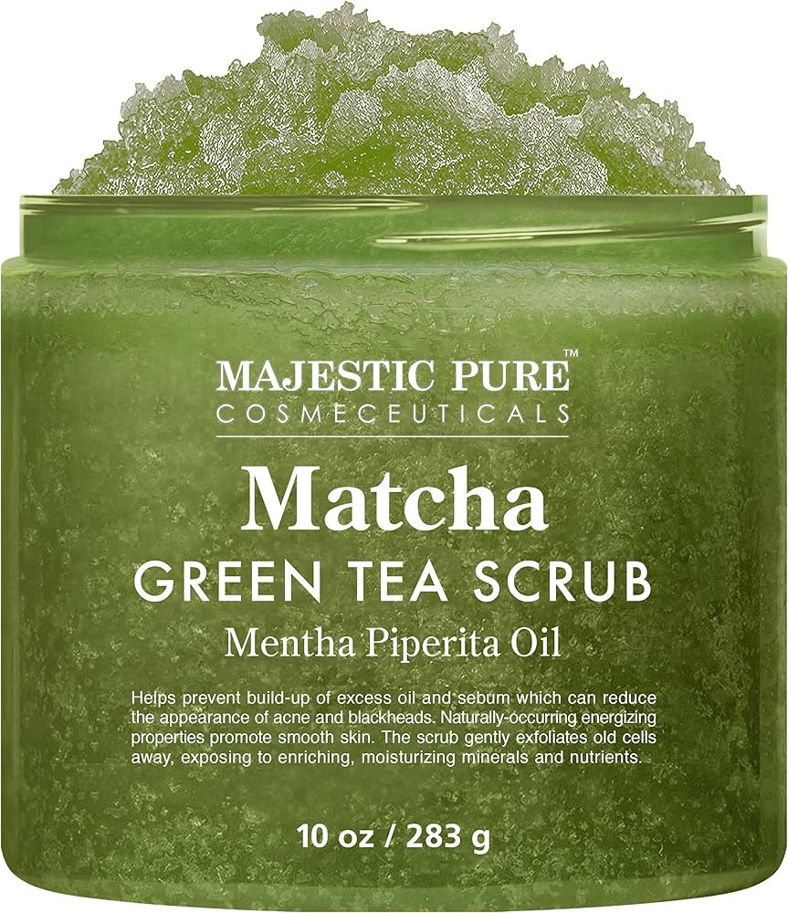 Majestic Pure Matcha Green Tea Body Scrub for All Natural Skin Care - Exfoliating Multi Purpose B... | Amazon (US)