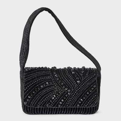 Embellished Flap Shoulder Bag - A New Day™ Black | Target