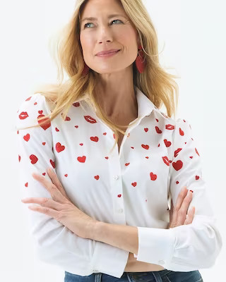 Embellished Hearts Shirt | Chico's