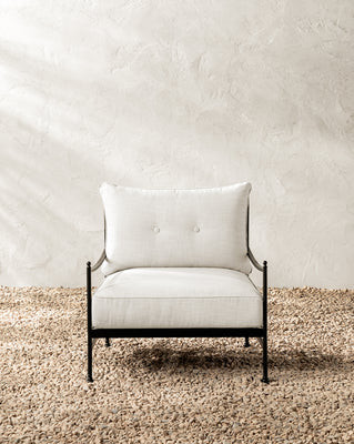 Pomeroy Outdoor Lounge Chair (Ready to Ship) Taupe Perennials Oxford Stripe | McGee & Co. (US)