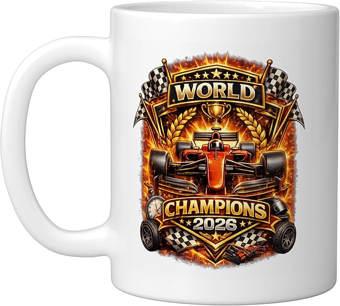 Race Car Racing Champions 2026 Vintage Style Graphic Design Ceramic Mug, White | Amazon (US)