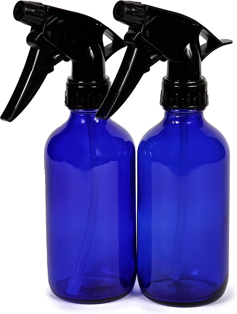 Vivaplex, 2, Large, 8 oz, Empty, Cobalt Blue Glass Spray Bottles with Black Trigger Sprayers | Amazon (US)