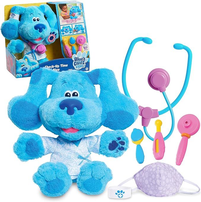 Blue's Clues & You! Check-Up Time Blue Lights and Sounds Interactive 13-Inch Plush, 7-Piece Prete... | Amazon (US)