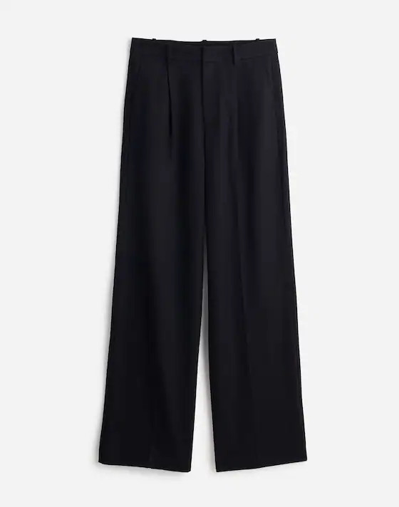 Petite Slouchy Straight Pants in Drapey Twill | Madewell
