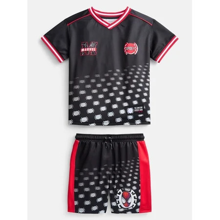 Spider-Man Boys' Graphic Soccer Jersey and Shorts Set, 2-Piece, Sizes 4-16 | Walmart (US)