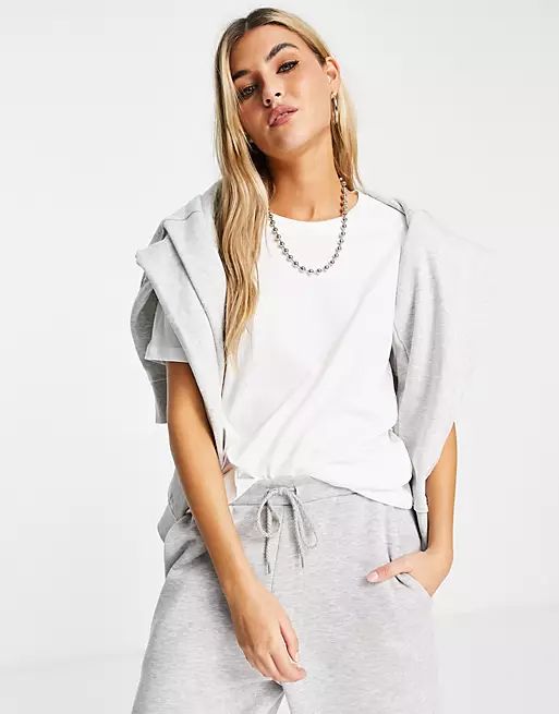 Weekday Alanis organic cotton t-shirt with crew neck in white | ASOS (Global)