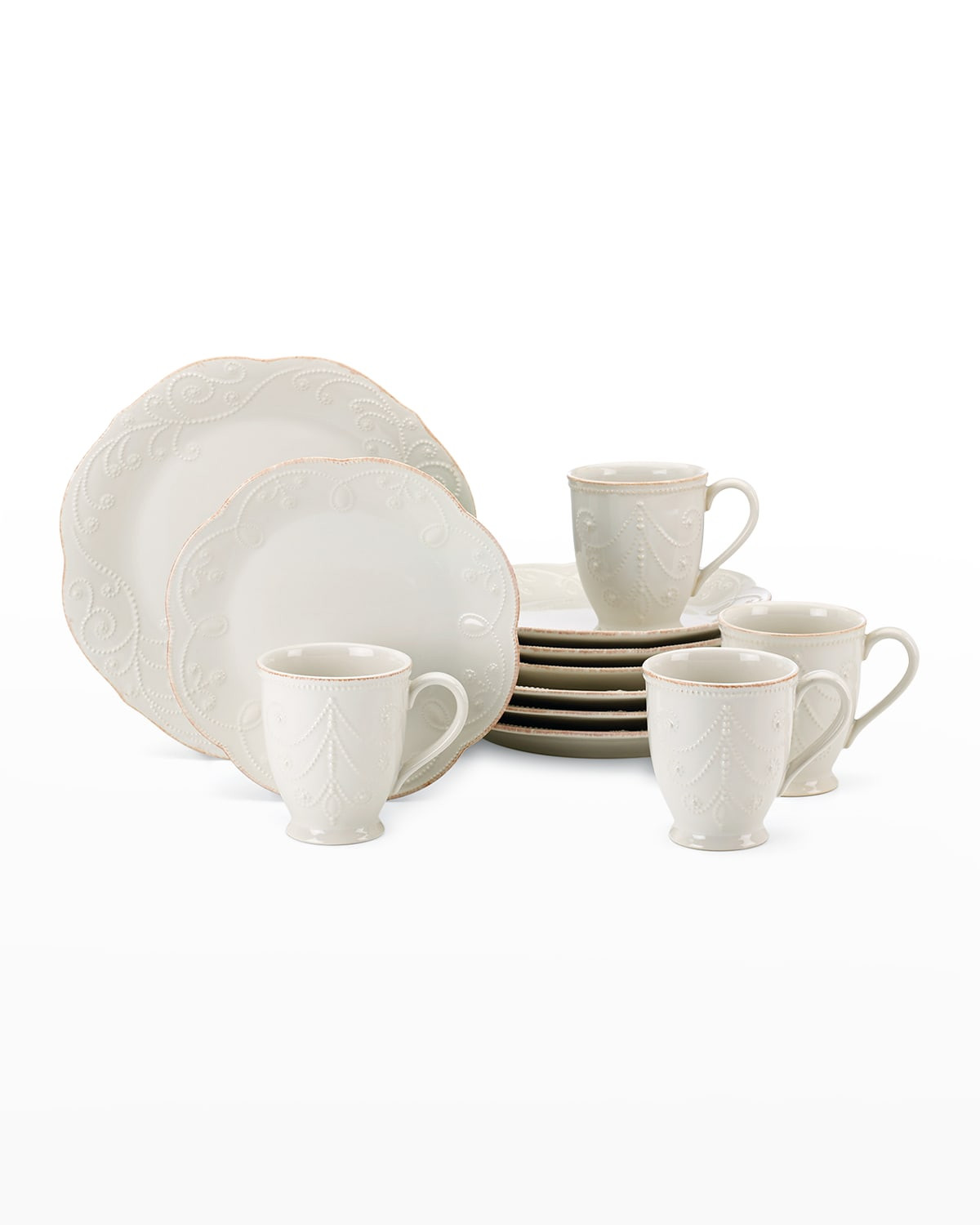 12-Piece French Perle Dinnerware Set | Neiman Marcus