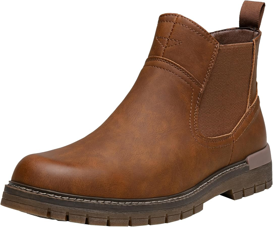 Jousen Chelsea Boots Casual Slip On Ankle Waterproof Mens Boots | Amazon (US)
