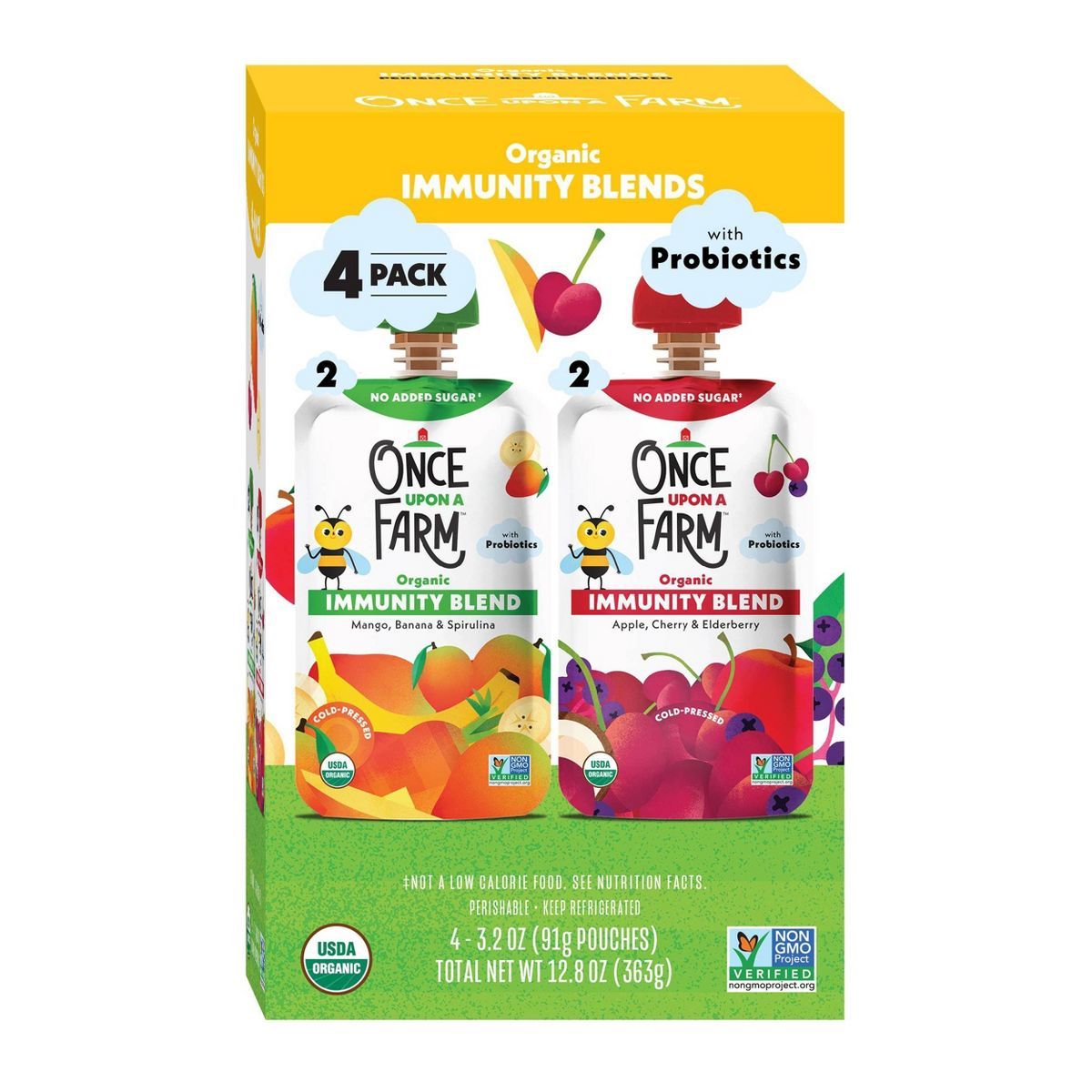 Once Upon A Farm Immunity Blend Variety Pack - 12.8oz/4ct | Target