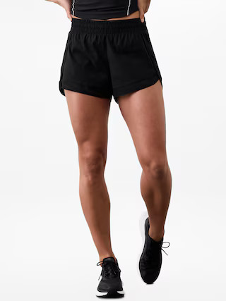 Mesh Racer Run Mid Rise 4 Short | Athleta