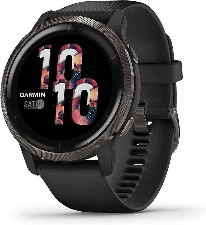 Garmin Venu 2, GPS Smartwatch with Advanced Health Monitoring and Fitness Features, Slate Bezel w... | Amazon (US)
