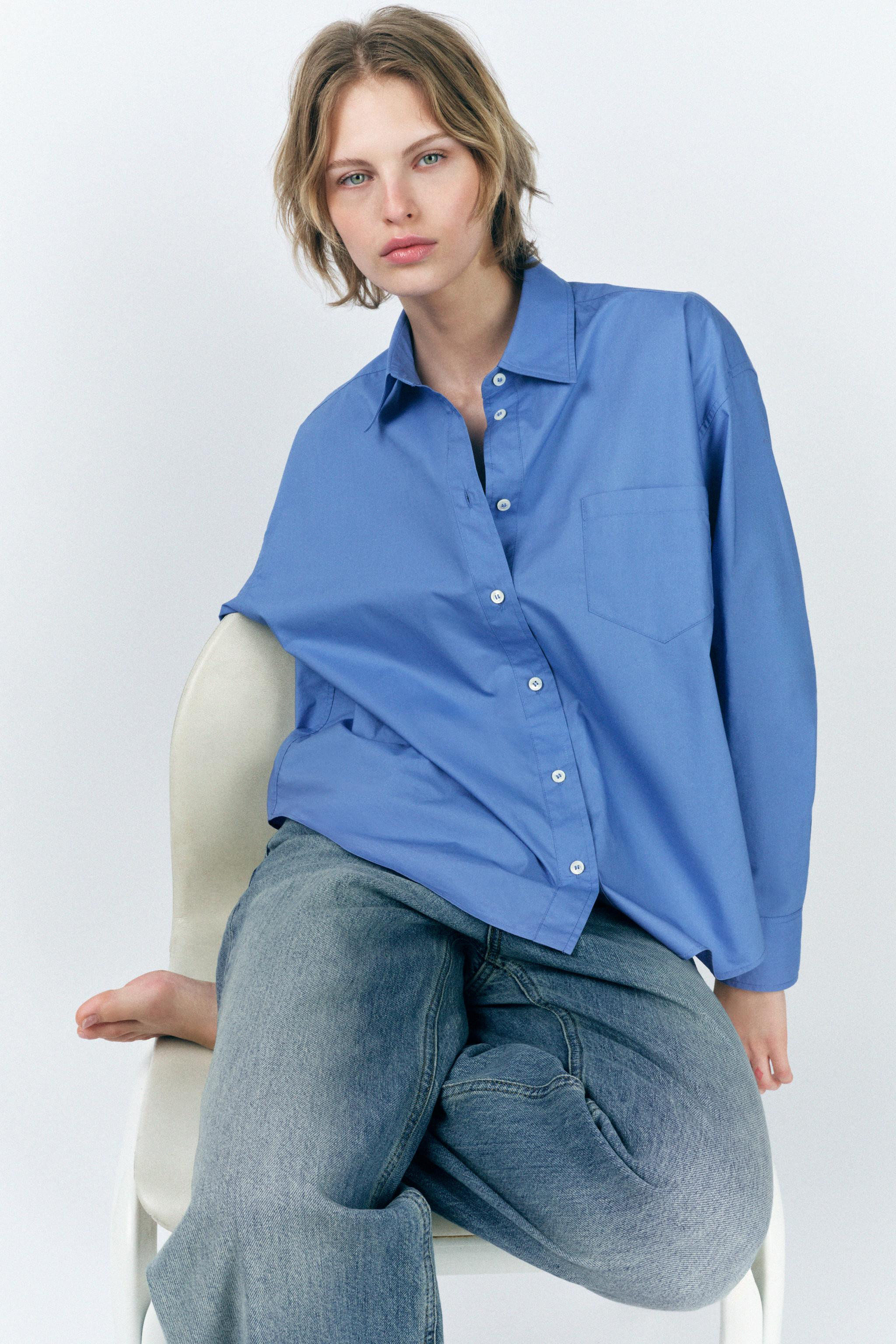 OVERSIZED POPLIN SHIRT ZW COLLECTION | Zara US