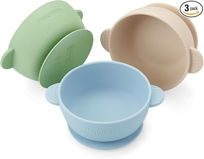 PandaEar 3 Pack Baby Bowls with Suction| Stay Put Silicone Food Bowl for Babies Kids Toddlers Inf... | Amazon (US)