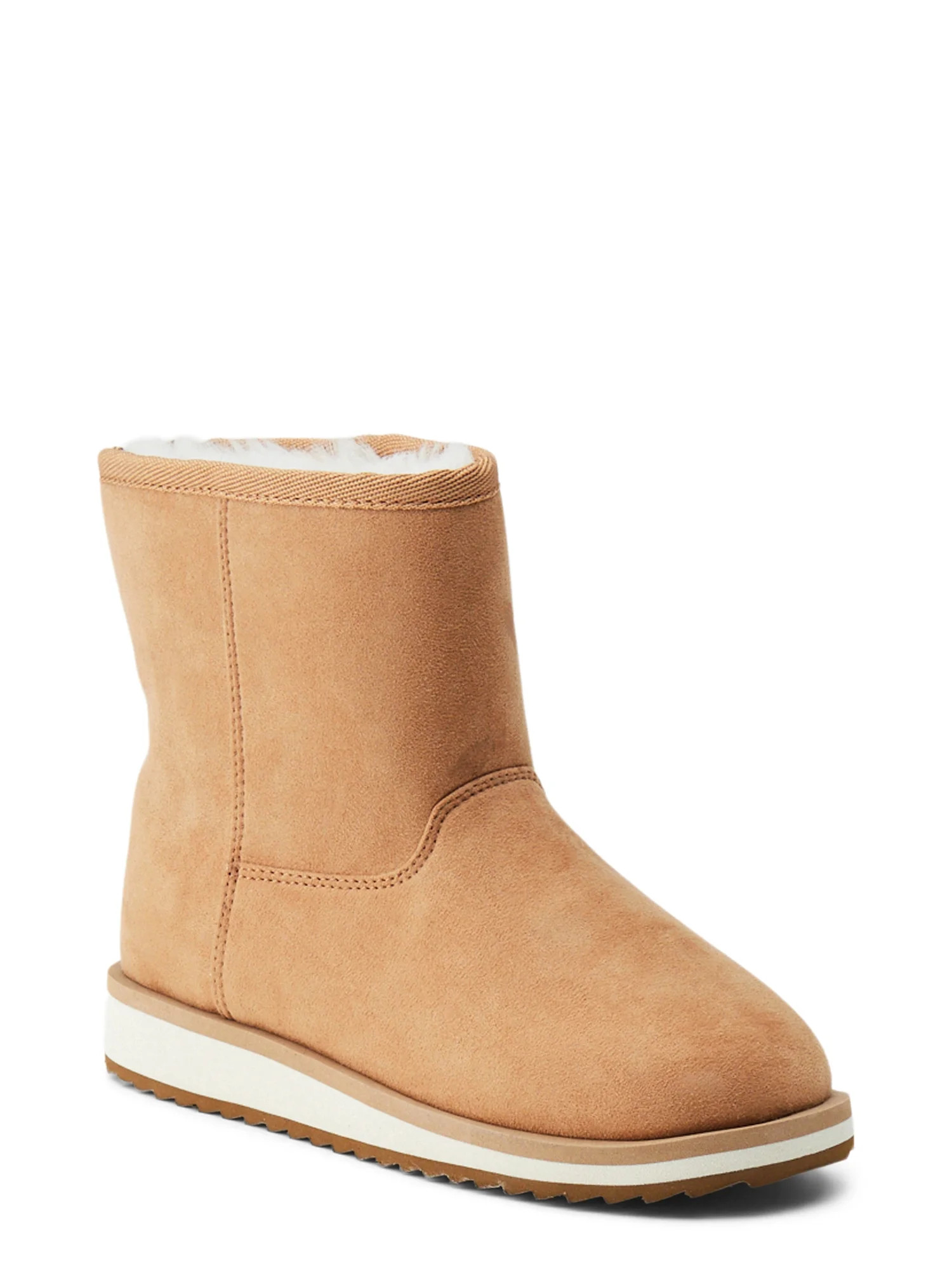 Wonder Nation Girls Faux Fur Shearling Boot - Walmart.com | Walmart (US)