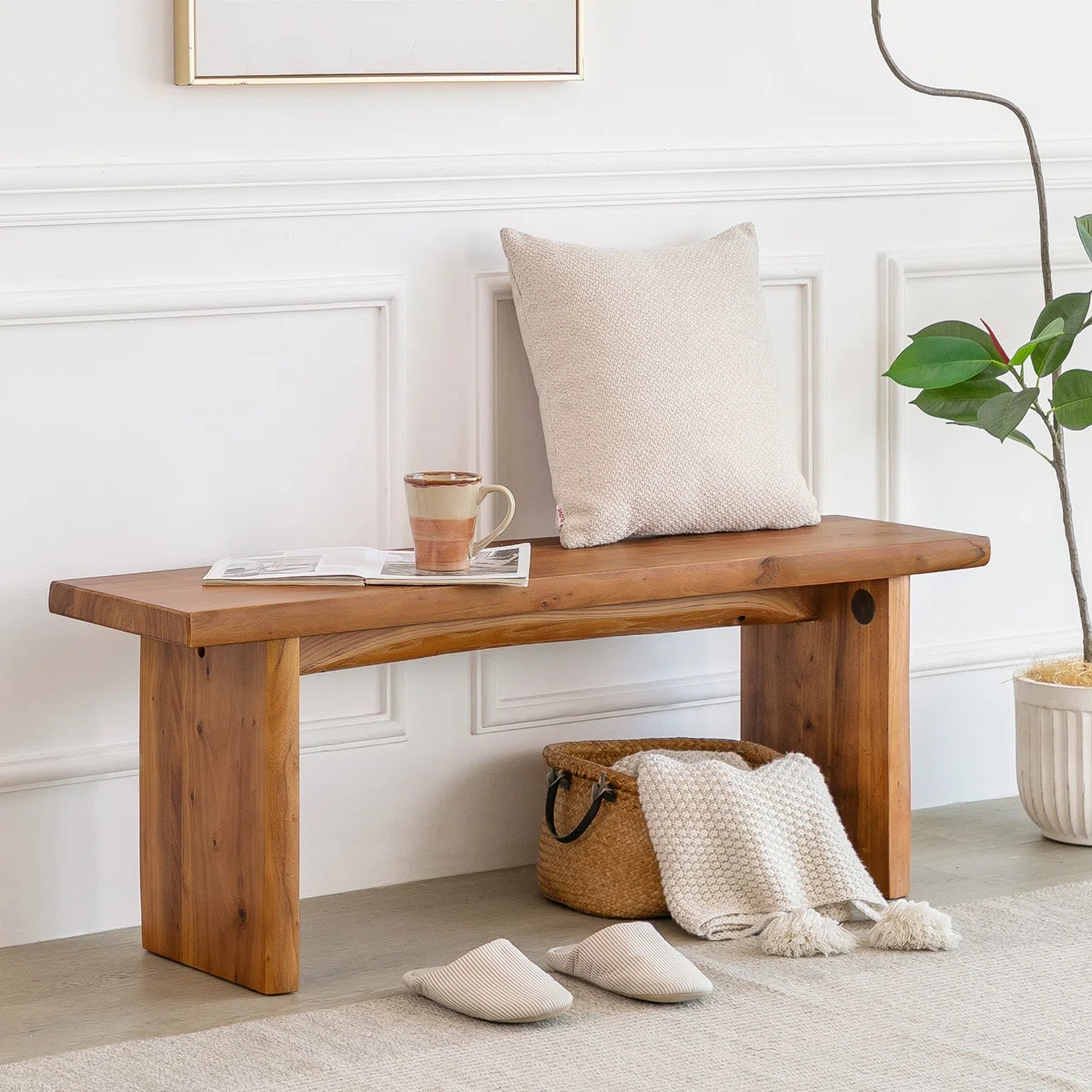 Beitnes Solid Wood Bench | Wayfair North America