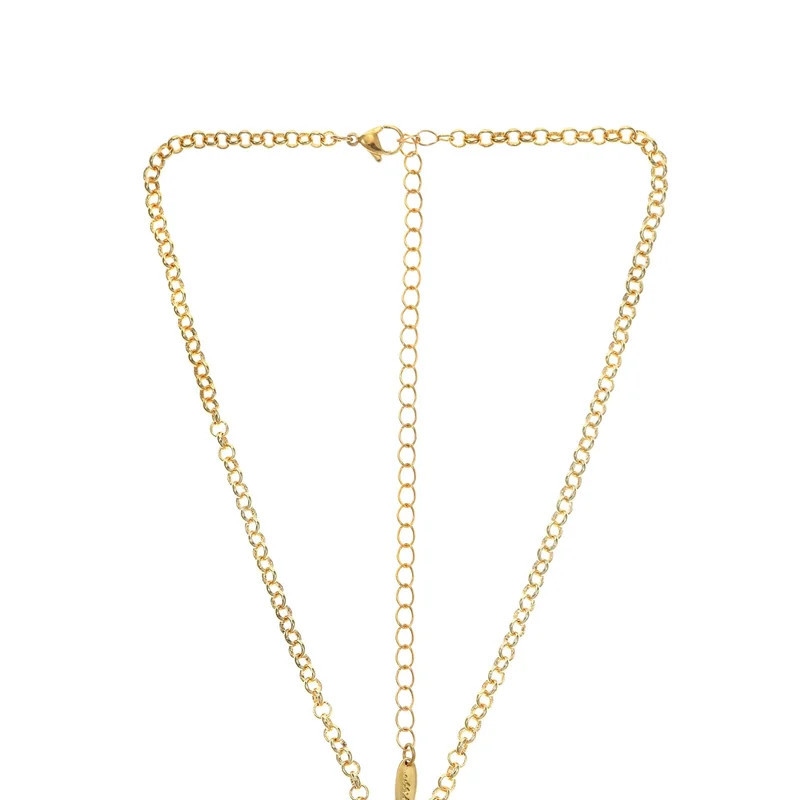 Ettika Green Queen 18k Gold Plated Crystal Charm Necklace - Green - ONE SIZE | Verishop